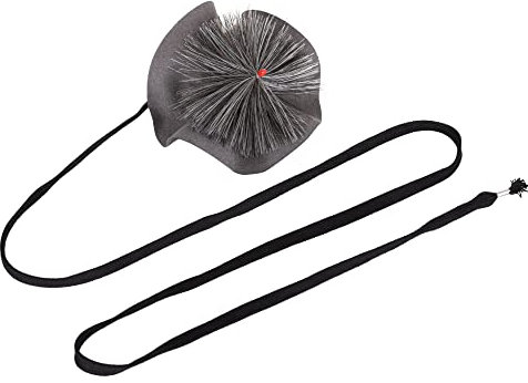 Lechgold Durchziehwischer Saxophon - Saugstarkes, waschbares Mikrofasertuch für Alt- und Tenorsaxophon - 1,2 m lange Kordel mit Bürste (Ø 10 cm) - Grau