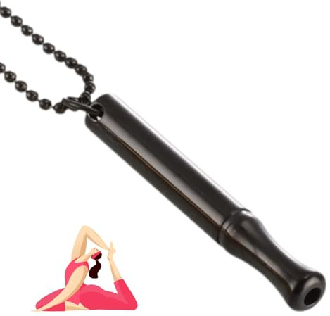 Qianfeng Halskette Rauchfrei,Rauchentwöhnung Rauchfreikette,Atemkette Raucherentwöhnung Rauchen,Mit Aufhören Hilfsmittel,Angst Atemhalskette (Schwarz)