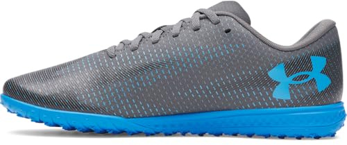 Under Armour Unisex Shadow Select 2 Turf Soccer Cleats, (026) Castlerock/Black/Blue Atlantis, 7.5, US