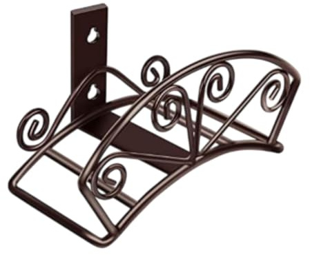 Aymzbd Soporte de Manguera de jardín, Organizador de Percha para Manguera montado en la Pared, Colgador de tuberías de Hierro, MarrÓn