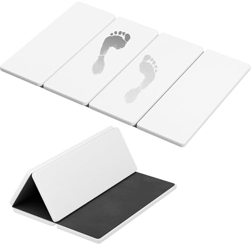 Summer&Kiss Foldable Stone Bath Mats for Bathroom, Non-Slip Diatomaceous Earth Mat, Super Absorbent & Quick Drying, Dish Drying Mats for Kitchen Counter, Easy to Clean & Store, 23.5 x 15.4, White