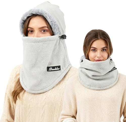 TAGVO Pasamontañas Invierno Esquí Prueba De Viento Capucha De Lana Térmica Balaclava Polar Multifuncional Unisex Cálido Facial Calentador De Cuello Pesado para Clima Frío