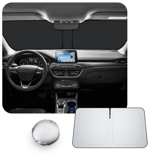 [Upgrade] CDEFG Compatible con Ford Focus MK4 ST Line 2018-2025 2026 Protección Solar Cubiertas Parasol Parabrisas Delantero Parabrisas Auto Parasol Accesorios
