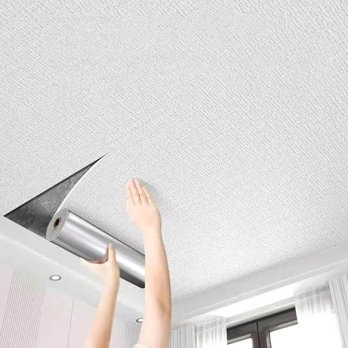 Azulejos de techo autoadhesivos, paneles de techo de poliestireno, resistentes a grietas y fáciles de cortar, azulejos decorativos para baño, cocina, uso residencial