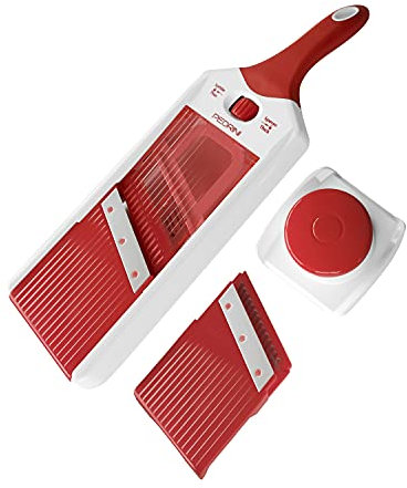 Pedrini Affettatrice Mandolina Regolabile con Doppia Lama intercambiabile, lame in acciaio