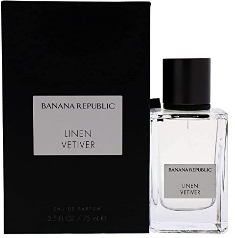 BANANA REPUBLIC Unisex Fragrance For Her and For Him Linen Vetiver Eau De Parfum (EDP), 75ml Spray