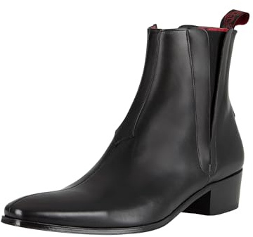 Jeffery West Herren Carlito Lederstiefel, Black, 43 EU