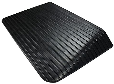 Türschwellenrampe Auffahrrampe Rollstuhl Rollator Rampe barrierefrei 9cm hoch Schwarz