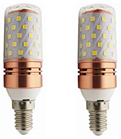 WELSUN Bombilla LED de bajo Voltaje 24V 36V, Base E14, 10W LED 60LEDs Bombilla 2835 SMD AC/DC 24-40V DC24-60V for RV Camper Marina, luz Solar y la Rejilla 2-Pack (Color : Warm Wite)