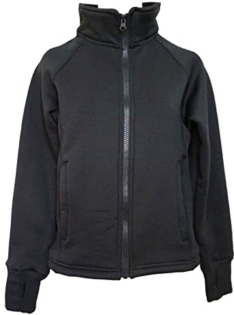 UniqGarb Ice Skating Jacket for Girls Women Black Skate Jacket CL All Black