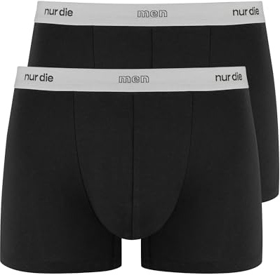 Endast 2-pack boxers GOTS ekologisk bomull trånga boxershorts män kalsonger män, svart, L