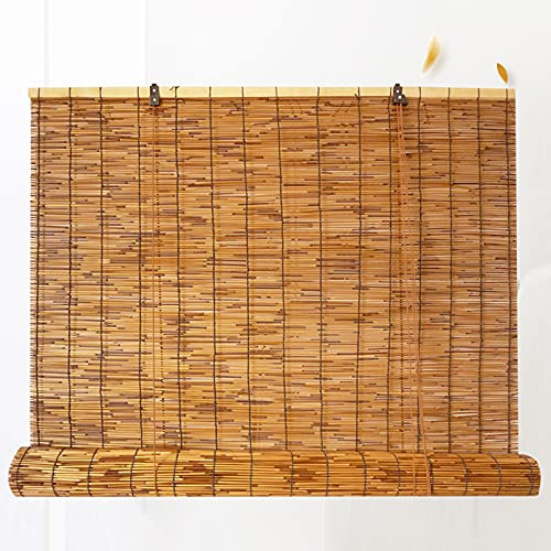Tende a Rullo in Canna,Tenda a Lamella di Cannuccia Ombra,Cortina Oscuranti in bambù con Sollevatore,Tapparelle Avvolgibili Divisoria,per Esterno/Interno,Personalizzabile (50x120cm/20x47in)