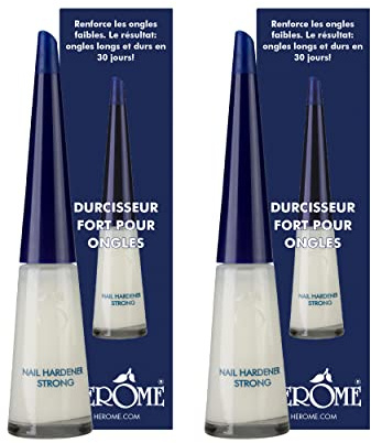 Herome Cosmetics - Nail Strengthener Strong 2-Pack, Nail Growth Treatment for Weak and Brittle Nails, Nail Care Essential, Nail Repair Must-Have, 2 * 10 ml