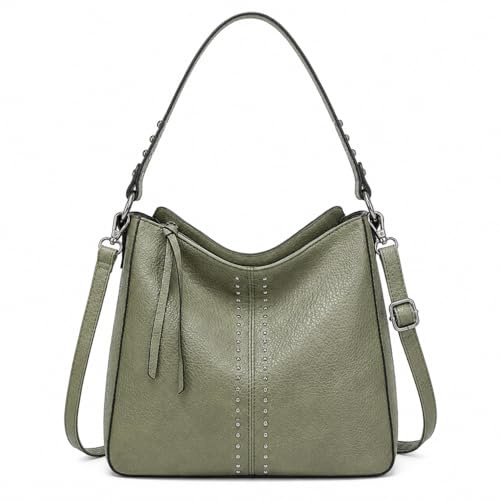 Montana West Hobo Bag for Women Designer Ladies Hobo Bucket Purse Totes Bag Handbags Chic Shoulder Bag,MWC-128-GN