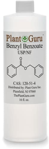 Benzyl Benzoate USP Grade Liquid 16 fl. oz. - Great for Fragrance/Aroma Compounds, Cosmetics, Hair & Scalp Products.