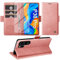 Giyer Handyhülle für Huawei P30 Pro Hülle mit Schutzfolie, Standfunktion Kartenfach Wallet Premium Leder Schutzhülle P30 Pro Flip Case Cover Stoßfeste Klapphülle für Huawei P30 Pro 6.47 Zoll (Rosa)