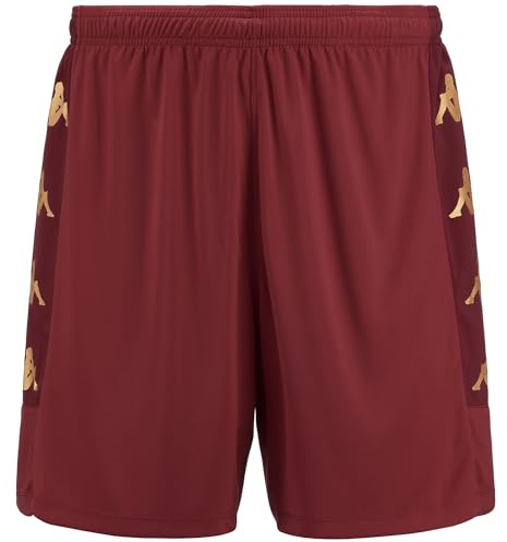 Kappa Short, GONDO, Short de fútbol, Granate, M, Hombre
