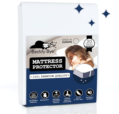 Matratzenschoner 70x140 Wasserdicht und Atmungsaktiv Beddy-Bye® - Inkontinenzunterlage Waschbar mit 4 Elastischen Ecken Umweltfreundlich Hergestellt in der EU und Oeko-Tex® Zertifiziert