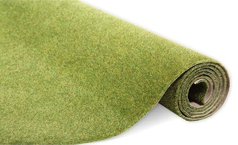 Modellnatur Tapis d'herbe Un tapis de pelouse, une prairie dans des tons verts pour un modélisme réaliste – Tapis de terrain floqué densément floqué, décor bonsaï (vert prairie)