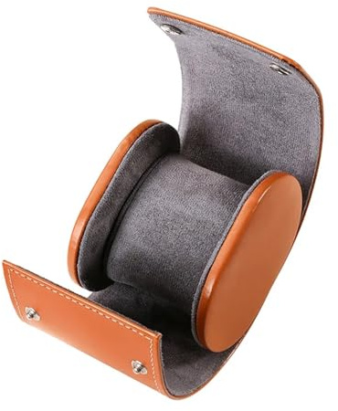 Estuche enrollable de cuero portátil for reloj, 2 unidades, organizador de almacenamiento personalizado, soporte for reloj de viaje, caja sorpresa a prueba de golpes Para Cumpleaños(Coffee 1 watches)