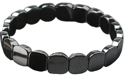 Bracciale Ematite Uomo, 19cm Braccialetto In Ematite Magnetica, Bracciali Ematites Con Cristalli Curativi Magneti Ultra Potenti, Gioielli Da Polso Per Laurea,matrimonio,compleanno,fidanzato,fidanzato