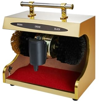 Macchina Lucidascarpe Elettrico，induzione Automatica Lucidascarpe elettrico,Macchina Lustrascarpe Elettrica,Casalingo/Commerciale，per tutti i Tipi di Scarpe di Pelle(Titanium)
