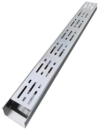 ZXCASDF Canaletta scolo Acqua piovana Robusto，Canaletta Scolo Acqua Piovana Canale di Scarico Stretto in Acciaio Inossidabile 304，Filtri Lineari per Grondaie Giardino Terrazza(H5*W5CM/H1.96*W1.96IN)