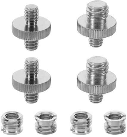TOMETURE 1 Juego de Tornillos de Montaje para cámara: Adaptador de Tornillos convertidores roscados de 1/4 a 3/8 para cámara DSLR/trípode/monopié/rótula/Flash/Placa de liberación