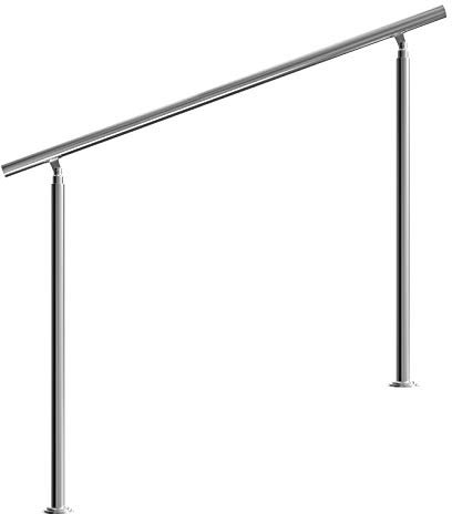 MONZANA® Treppengeländer Edelstahl Pflegeleicht 150cm ohne Querstreben Innen und Außen Handlauf Geländer Brüstung Balkon
