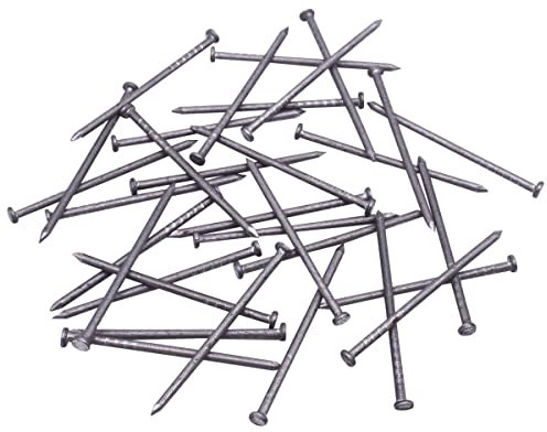 SKIR'CO (300 piezas) Clavos de construcción de acero de 1,4 x 40 mm, cabeza redonda plana, clavos de alambre comunes multiusos para madera
