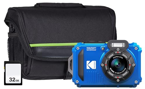 Kodak PIXPRO WPZ2 Camera inc Shoulder Bag with Compartment & 32GB MicroSD - Blue
