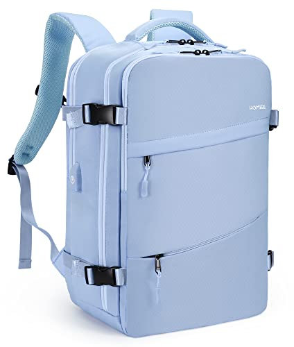 HOMIEE Reiserucksack Damen, Handgepäck Rucksack, 15, 6 Zoll Laptop für Arbeit Schule Wochenende Reise, Sportrucksack Daypack Schultasche, Kabinengröße