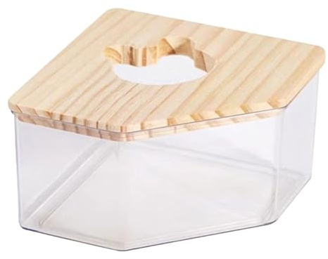 Hamster House Hamster Sand Bathroom Small Pet Sand Bath House Training Toilet Pet Cage Sand Bath Shower Room Bathtub Supplies Hamster Cages and Habitats (Color : Small)