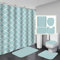 Shower Curtain Duck Egg Blue Shower Curtains Mould Proof Resistant Polyester Bathroom Curtains Wet Room Shower Curtain Water Proof Shower Curtains 180x180cm