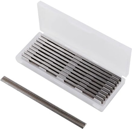 Jortmrd Juego de 10 Cuchillas de 82 mm HSS Cepilladora Eléctrica Cuchillas Reversibles para Cepilladora Bosch y Máquinas de Carpintería 82 x 5,5 x 1,2 mm