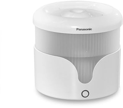 PANASONIC CP-JNW01-W Fuente de Agua para Mascotas, para Gatos y Perros de Tamaño Pequeño y Mediano, Capacidad de 1,9 L, Filtración de 4 Capas, Súper Silenciosa, Dos Modos, Blanco