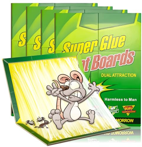 XDTIME Pest Sticky Pads Trap,Multi-Use Pest Trap Boards, 6 Packs Pest Sticky Boards,Large Extra Strong Sticky Trap for Multiple Insects in Indoor Outdoor Home Kitchen Garden Garage