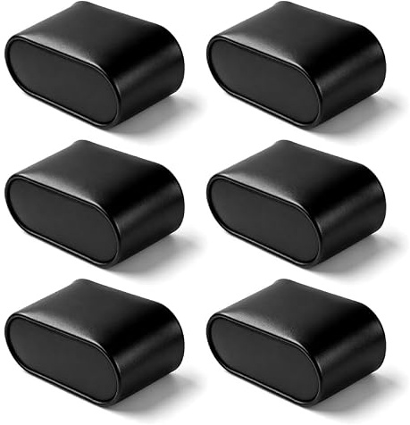 BroLuka Lot de 6 coussins pour montre en simili cuir, coussins d'exposition pour bijoux pour boîte à montres et rangement de bracelets, noir (7,2 x 4,5 x 3,2 cm)