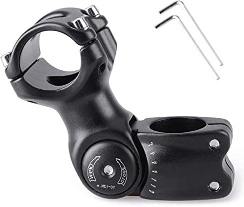 Azarxis Vorbau 31.8 25.4, 60 Grad 90mm 110 mm 130 mm Einstellbare Lenkervorbau, Fahrradlenker für Fahrrad, Rennrad, BMX, MTB, Radfahren (31.8 x 90mm)