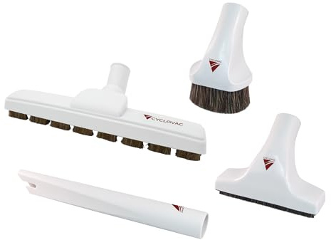 Cyclovac - Aspiradora central premium de 4 piezas - Kit de limpieza de accesorios de cepillo Super Luxe - Diseñado para adaptarse a todas las marcas