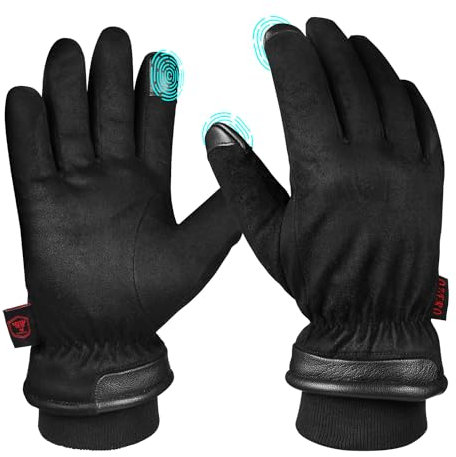 OZERO wasserdichte Winterhandschuhe Skihandschuhe Motorradhandschuhe: Touchscreen Handschuhe Thermo Gloves für Herren Outdoor