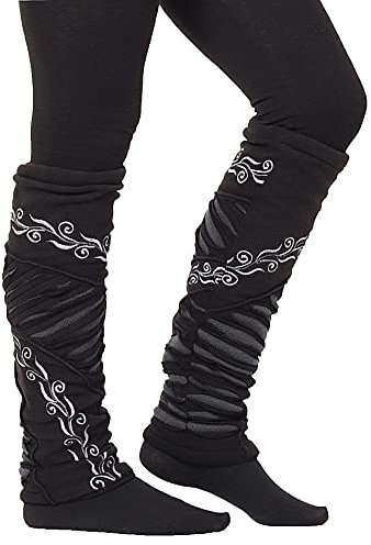 PUREWONDER Damen Stulpen Beinstulpen Beinwärmer Modell Nr. 26 Schwarz