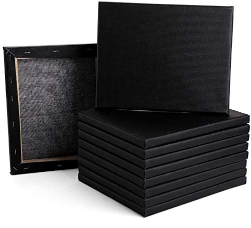 Tebery 10 Stück 40x30 cm Leinwand für Malerei, Künstler Blanko Leinwand gerahmt, grundiert, 100% Baumwolle, säurefrei, für Acryl & Ölfarbe, Gießtechniken & nasse Kunstmedien