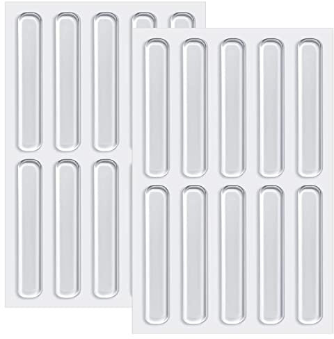 20 Piezas Parachoques de Muebles, Parachoques de Puerta de gabinete Transparente de Silicona Tiras Adhesivas de Parachoques de Muebles para Protectores de Muebles y Puertas