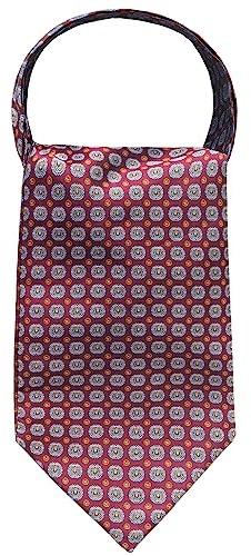 WANYING herr slipsscarf ascotslips halsduk Cravat Ties halsduk klassisk retro chic för gentleman – blommönster bordeaux, B05 blommönster Bordeaux, 15 × 114 cm