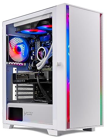 Skytech Gaming Shiva Gaming PC, Intel i7 12700F 2.1GHz, RTX 4060, 1TB NVME, 16GB DDR4 RAM 3200, 600W Gold PSU Wi-Fi, Win 11 Home, RGB Keyboard and RGB Mouse Included