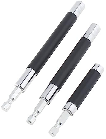 ChgImposs 3pcs/Set Scalable Magnetic Screw Drive Guide Drill Bit Tip Holder Screwdriver Bit Holder Extension Bar Adapter, Drill Bit Guide Rod Adapter