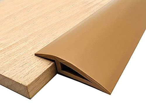 Övergångsprofil självhäftande, PVC-golv, täcklist, vinyl, övergångskant, avslutningsprofil, dörrtrösklar, slutlister, golvprofil (1, ljusbrun, höjdkompensation 3 mm x längd 2 m)