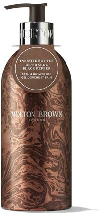 Molton Brown Re-Charge Black Pepper Bath & Shower Gel Limited Edition Infinite Bottle 400 ml