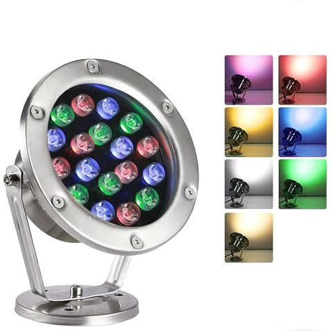Luce Da Immersione A LED - Faretti Piscina, Illuminazione Per Laghetto RGB A Bassa Tensione CA 12V, Luce Subacquea Per Paesaggio In Acciaio Inossidabile Impermeabile IP68 Con Telecomando(White Light,3